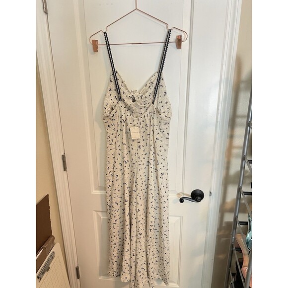 Free People Coming Home Romper Ivory Combo Size Large Jumpsuit - Picture 4 of 8